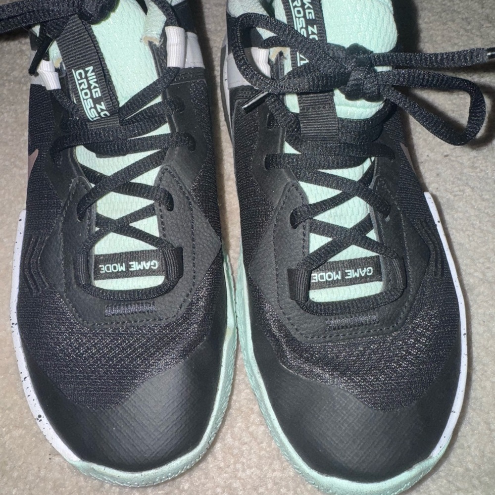 Nike Kids' Black and Light Green Sneakers